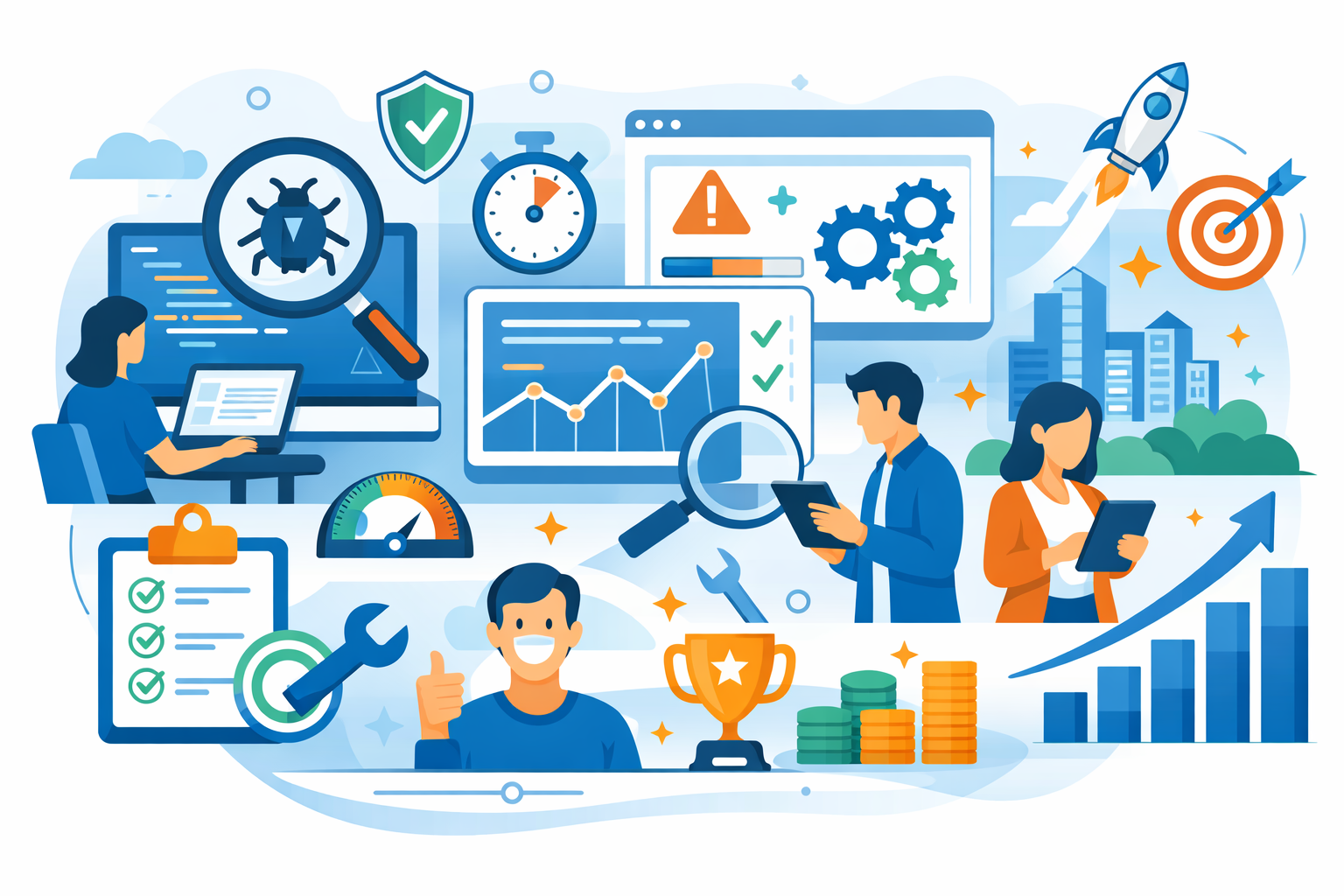 Bezbłędne gry: Precyzyjne testowanie aplikacji przez Gamiconicsaqu.